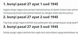 2 Contoh Pasal 27 Ayat 1